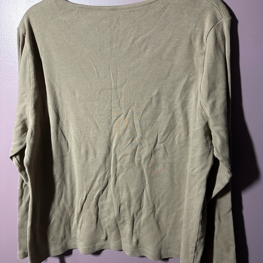 Appleseed's Khaki Long Sleeve Shirt - Picture 3 of 4